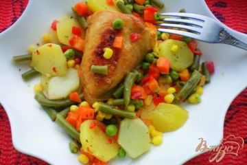 фото рецепта Курица с имбирем и медом в мультиварке