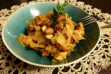 фото рецепта Рагу с капустой и фасолью