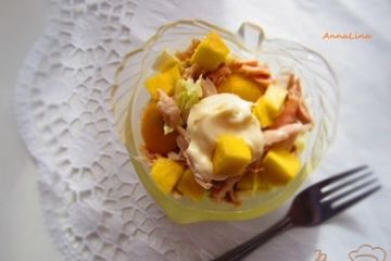 фото рецепта Салат с курицы и манго