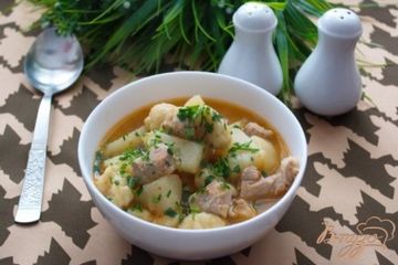 фото рецепта Галушки с мясом и картошкой