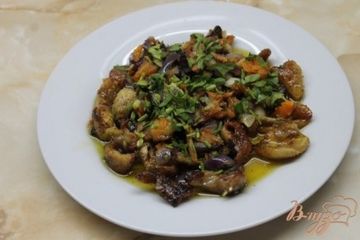фото рецепта Утиные шкварки с овощами