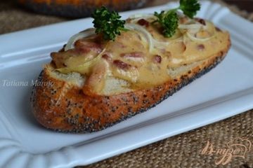 фото рецепта Горячие бутерброды с ветчиной