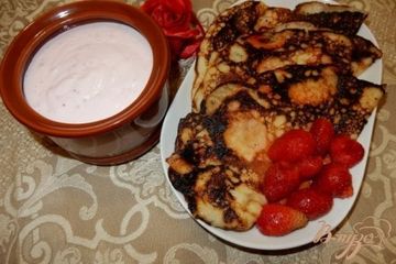 фото рецепта Заварные блинчики с творожным кремом