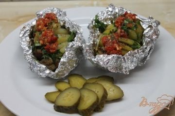 фото рецепта Картофель по - домашнему с беконом и аджикой