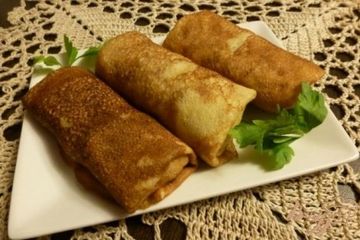 фото рецепта Блины с мясом и картофелем
