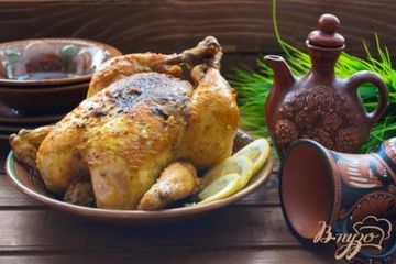 фото рецепта Румяная курочка в духовке