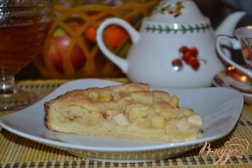 фото рецепта Песочный пирог с яблоками и корицей