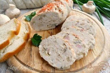 фото рецепта Колбаса куриная с грибами