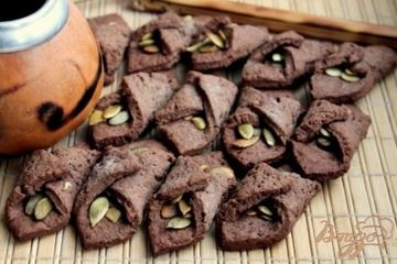 фото рецепта Шоколадное печенье с тыквенными семечками