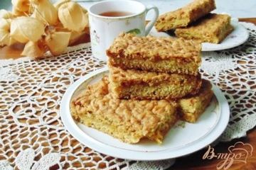 фото рецепта Тертый пирог с апельсиновым джемом и корицей