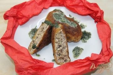 фото рецепта Свиные зразы с грибами и сыром