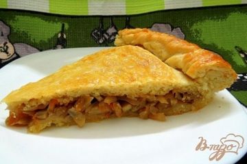фото рецепта Пирог с капустой и грибами