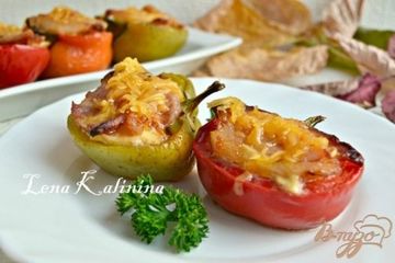 фото рецепта Перец сладкий фаршированный курицей и сыром