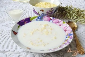 фото рецепта Пшенная каша с молоком