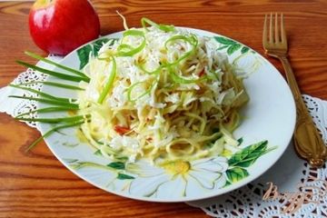 фото рецепта Капустный салат с яичной заливкой