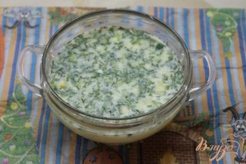 фото рецепта Окрошка мясное ассорти