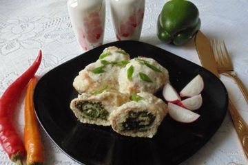 фото рецепта Куриная грудка со шпинатом и сыром