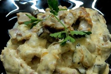фото рецепта Куриные желудочки с лесными грибами