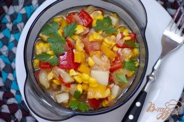 фото рецепта Рагу с кукурузой