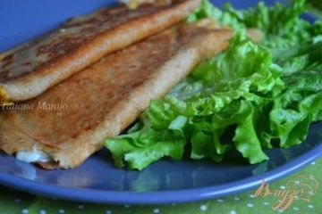 фото рецепта Блины со шпинатом, сыром и яйцом