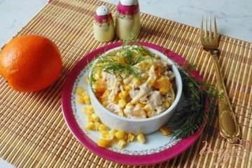 фото рецепта Салат с апельсином и курицей