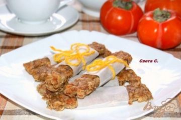 фото рецепта Овсяные палочки с хурмой