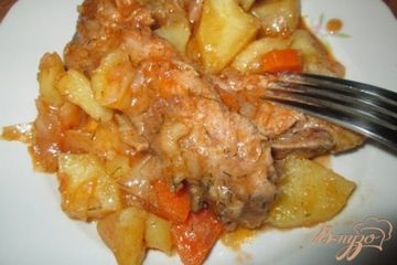 фото рецепта Жаркое со свиными ребрами и картофелем