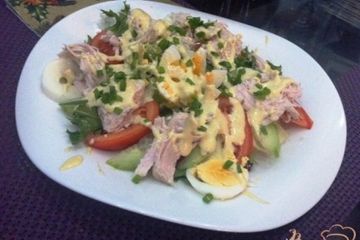 фото рецепта Овощной салат с куриным филе