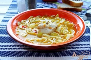 фото рецепта Куриный суп с домашней лапшой