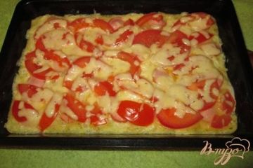 фото рецепта Запеканка с картофелем, сосисками и помидорами