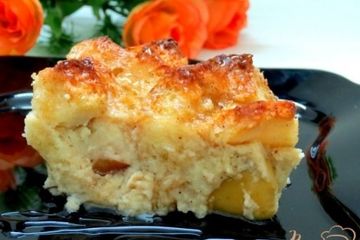 фото рецепта Хлебный пудинг с яблоками