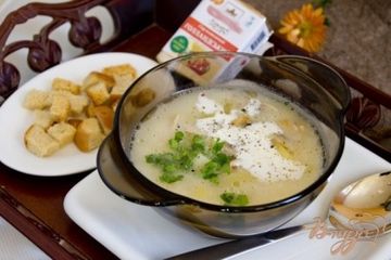 фото рецепта Ароматный суп с чесночком