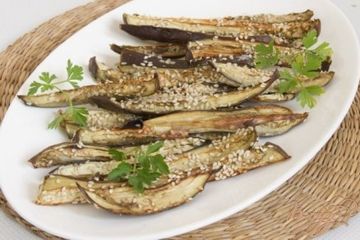 фото рецепта Баклажановые палочки с кунжутом