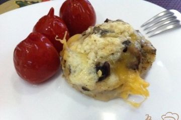 фото рецепта Филе хека запеченное с грибами и сыром