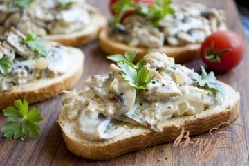 фото рецепта Сэндвич с шампиньонами