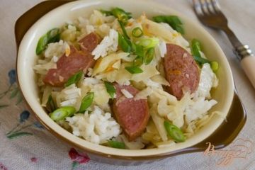 фото рецепта Рис с квашеной капустой