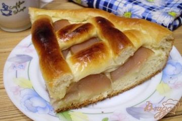 фото рецепта Пирог дрожжевой с яблоками