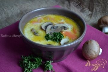 фото рецепта Сливочный суп с шампиньонами