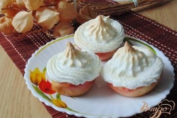 фото рецепта Печеные яблоки с медом и меренгой