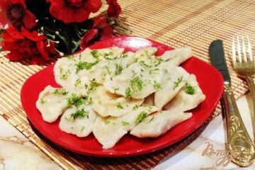 фото рецепта Вареники с куриной печенью и картофелем