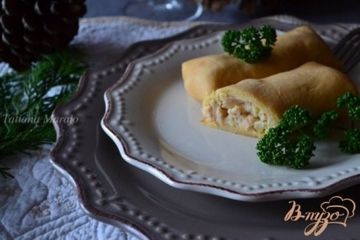 фото рецепта Блинчики с куриным мясом в сливочном соусе