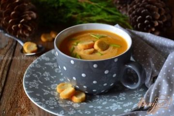фото рецепта Суп-пюре с  овощами  и рыбными консервами