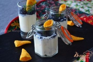 фото рецепта Сырная панна котта с креветками