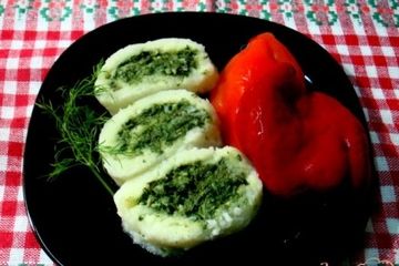 фото рецепта Картофельные рулетики со шпи натом