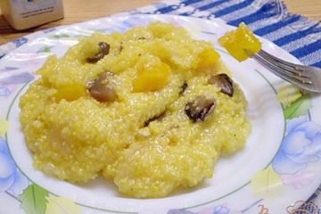 фото рецепта Кукурузная каша с грибами и тыквой