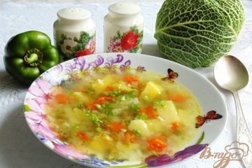 фото рецепта Рассольник с зеленым горошком