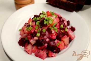фото рецепта Салат из печеных овощей и селедки