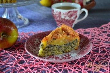 фото рецепта Маковая шарлотка с яблоками