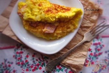 фото рецепта Омлет с балыком и сыром