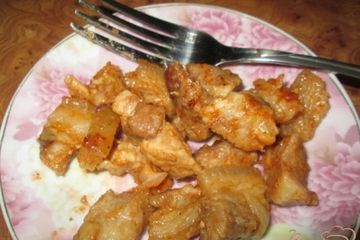 фото рецепта Жареное мясо со шкварками
